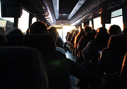 school bus interior